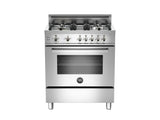 30 4-Burner, Gas Oven LP Stainless