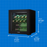 Danby 16 Bottle Free-Standing Wine Cooler in Black