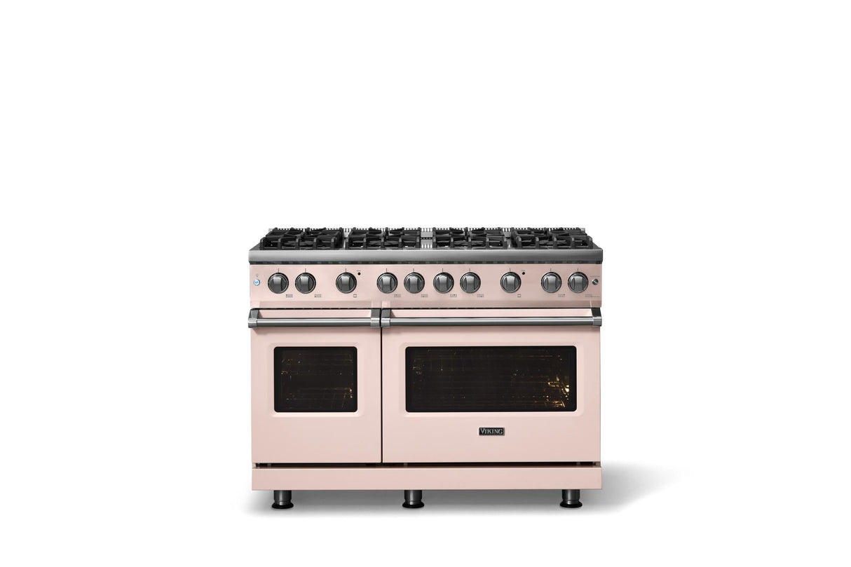 48"W. Sealed Burner Gas Range (Burner: 8b, Finish: Blush, Trim: Polished Chrome, Fuel: Natural Gas)