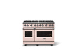 48"W. Sealed Burner Gas Range (Burner: 8b, Finish: Blush, Trim: Polished Chrome, Fuel: Natural Gas)