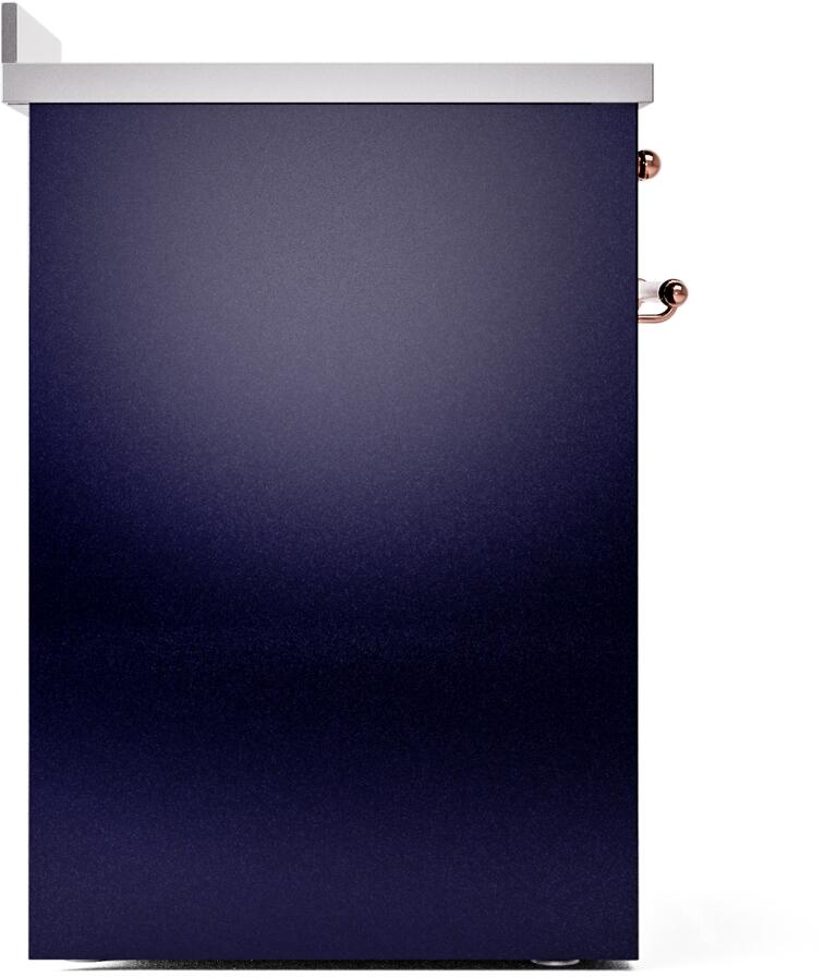 Nostalgie II 30 Inch Electric Freestanding Range in Blue with Copper Trim
