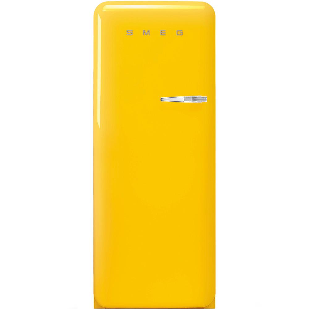 Approx 24" 50'S Style Refrigerator with ice compartment, Yellow, Left hand hinge