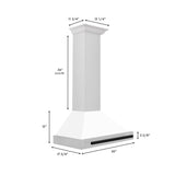 ZLINE 30 in. Autograph Edition Convertible Stainless Steel Range Hood with White Matte Shell and Champagne Bronze Accents (KB4STZ-WM30-CB) [Color: Matte Black]