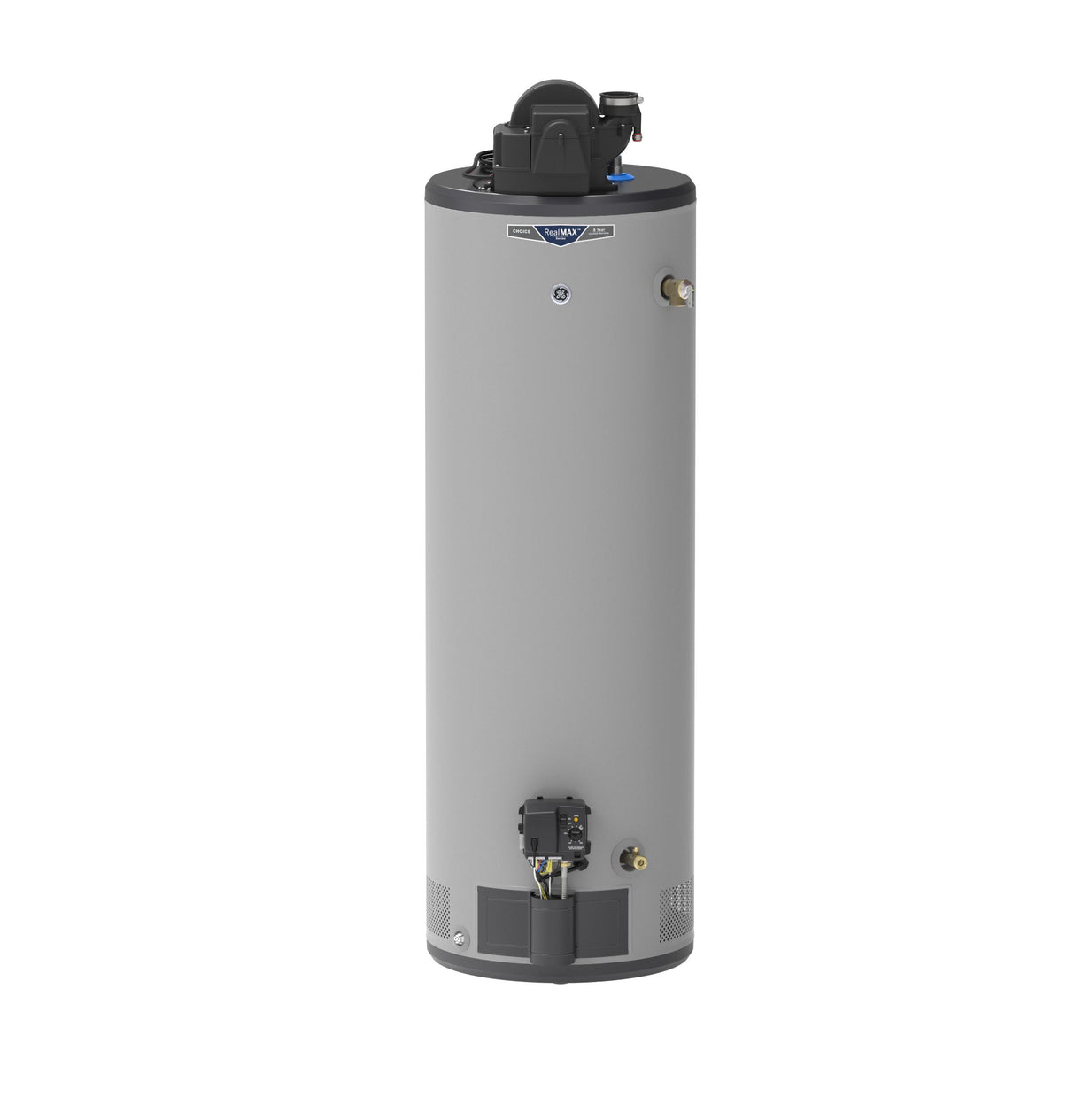 GE RealMAX Choice 40-Gallon Tall Natural Gas Power Vent Low-NOx Water Heater