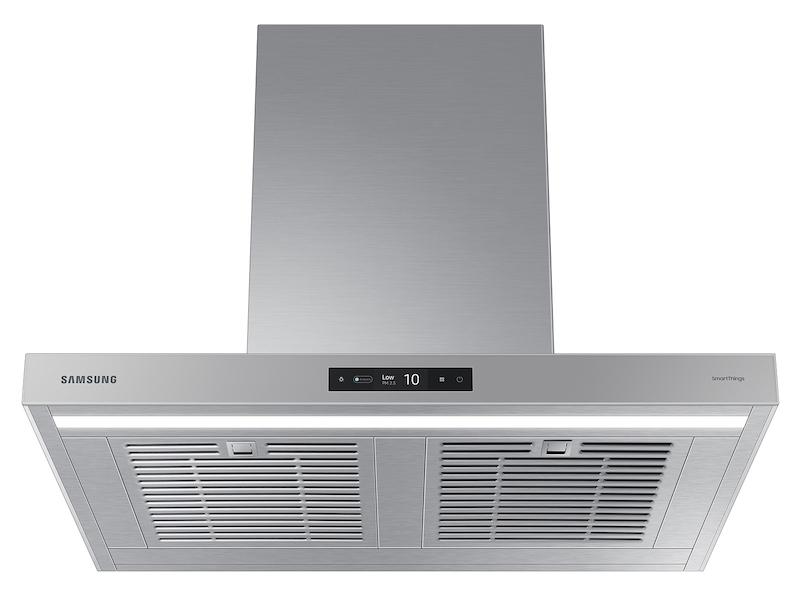 36" Bespoke Smart Wall Mount Hood with LCD Display in Clean Grey