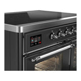 ILVE UMDIB40NR3MGC Majestic III 40 inch Induction Range with 6 Elements, 3.82 cu. ft. Total Oven Capacity (Triple Glass Door, Graphite Matte, Chrome)
