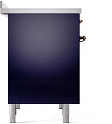 Nostalgie II 40 Inch Electric Freestanding Range in Blue with Bronze Trim