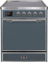 Majestic II 30 Inch Electric Freestanding Range in Blue Grey with Chrome Trim