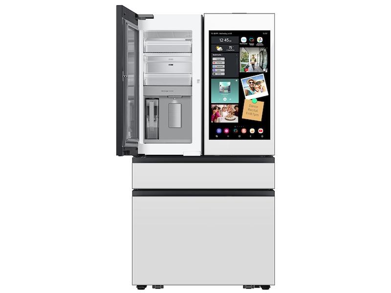 Bespoke 29 cu. ft. 4-Door French Door Refrigerator with AI Family Hub™+ & AI Vision Inside™ in White Glass