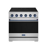 36 Inch Professional Electric Range In Stainless Steel/blue  Gordon Ramsay Series