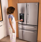 GE Profile™ ENERGY STAR® 22.4 Cu. Ft. Smart Counter-Depth 4-Door French-Door Refrigerator with Kitchen Assistant™