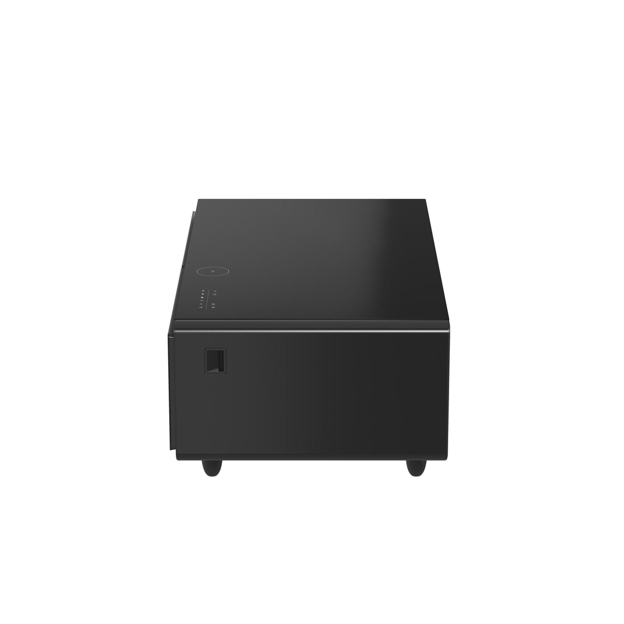 Forno Evoluto Tavolo 51-Inch Black Smart Coffee Table - Dual Refrigerator Drawers, Bluetooth 5.0 Audio, Wireless Charging & RGB Ambient Light