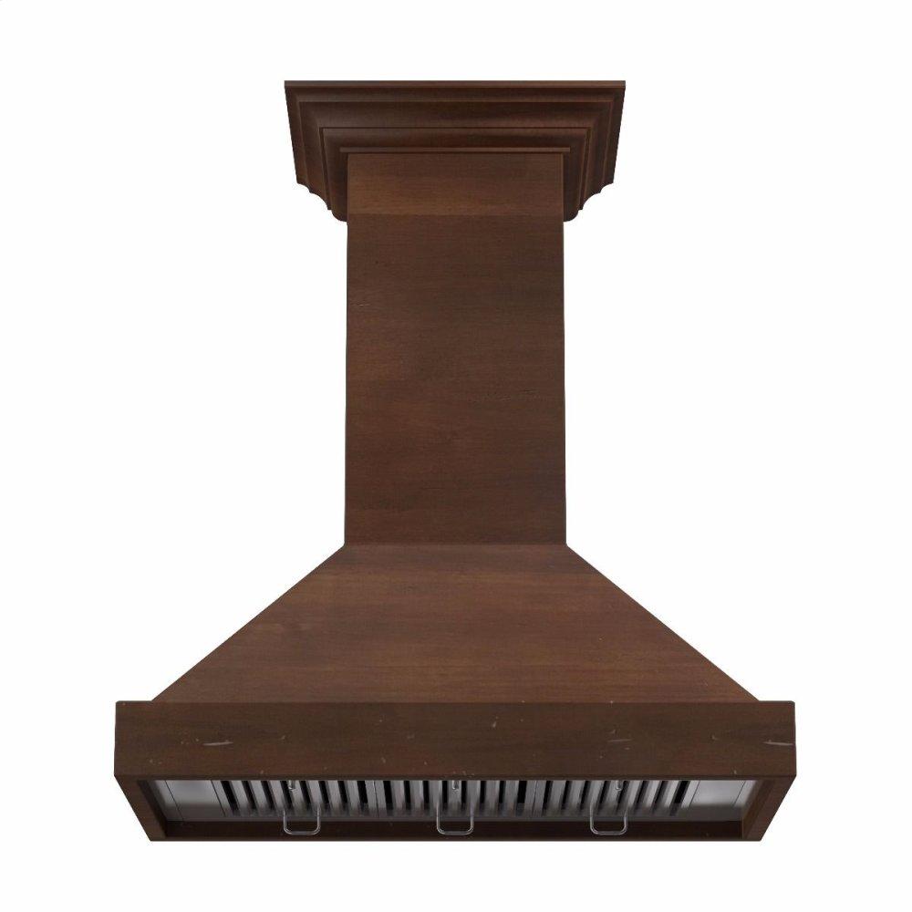ZLINE 42" Designer Series Wooden Wall Range Hood with Crown Molding (KBRR-42)