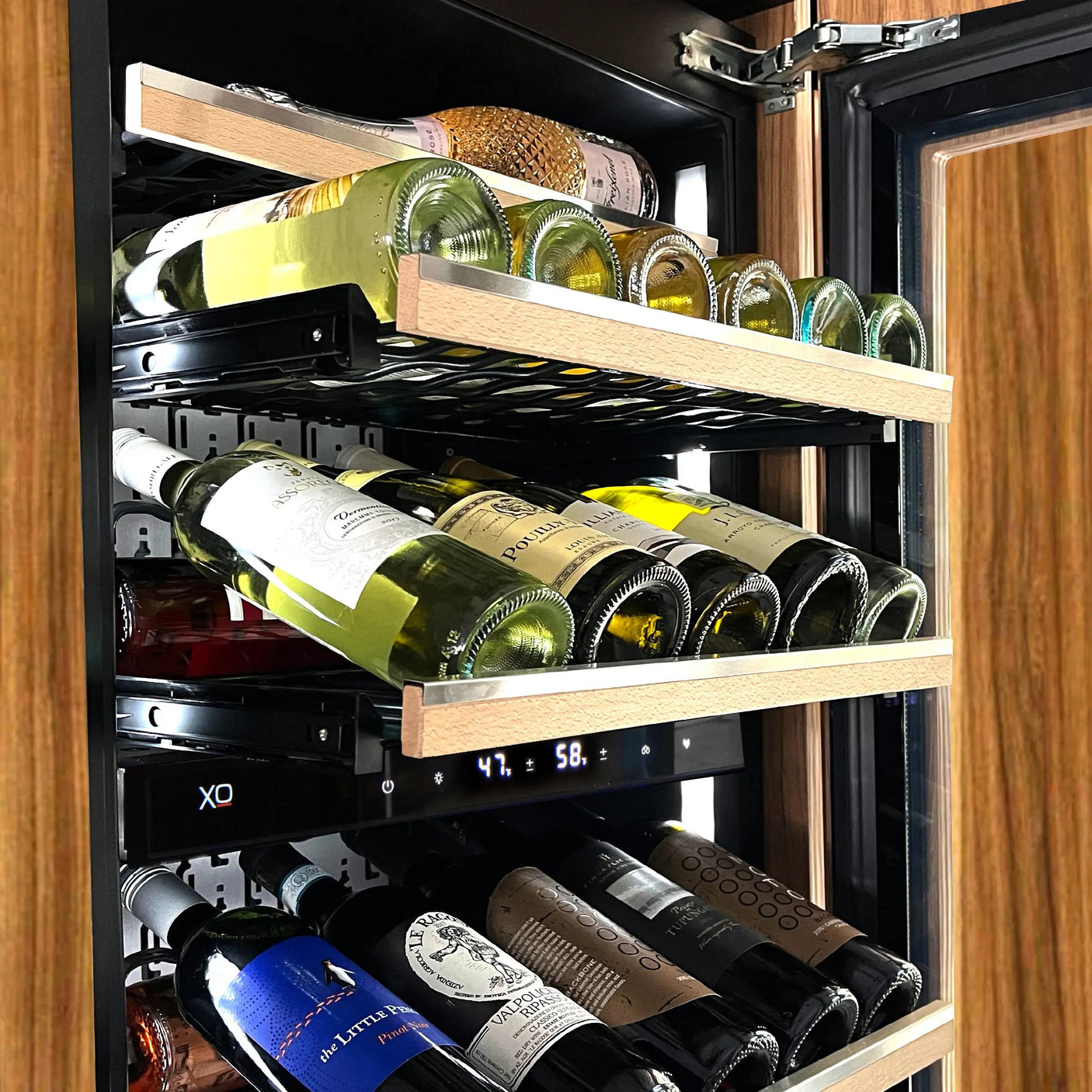 Tall Built-in 3 Zone Wine Panel Ready Glass (fits 24" x 70in - 84in opening)