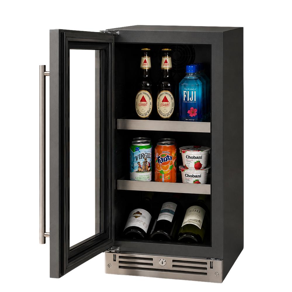 15" Beverage Center, Stainless Steel Glass, Field Reversible Hinge