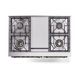 ILVE UND40FQNMPBKBLP Nostalgie II Noblesse 40 inch Dual Fuel Range (Liquid Propane, Solid Door, Glossy Black, Burnished)