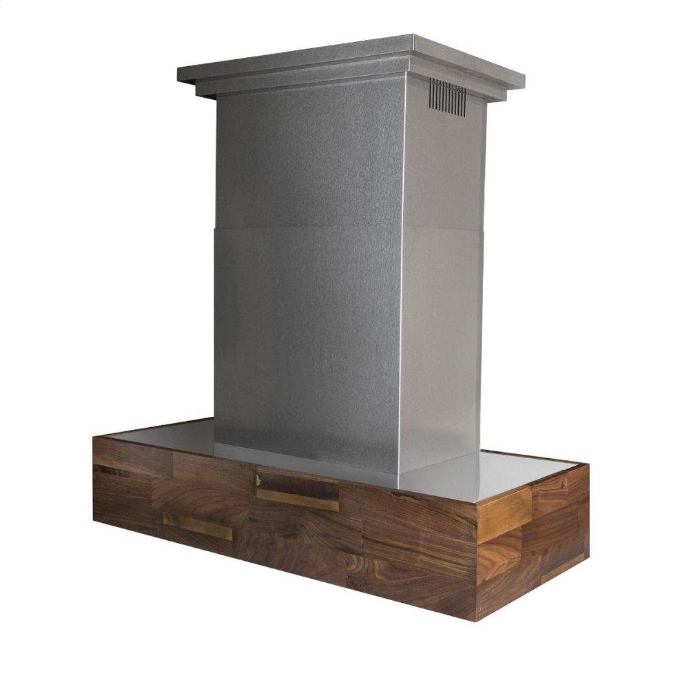 ZLINE 42 in. 1200 CFM Designer Series Wooden Wall Mount Range Hood in Butcher Block (681W-42)