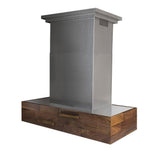 ZLINE 42 in. 1200 CFM Designer Series Wooden Wall Mount Range Hood in Butcher Block (681W-42)