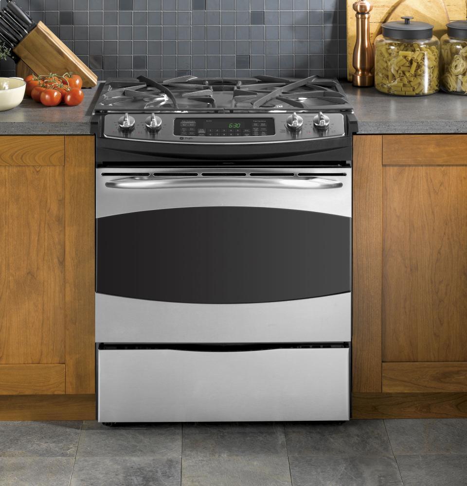 GE Profile Series 30" Dual Fuel Slide-In Range