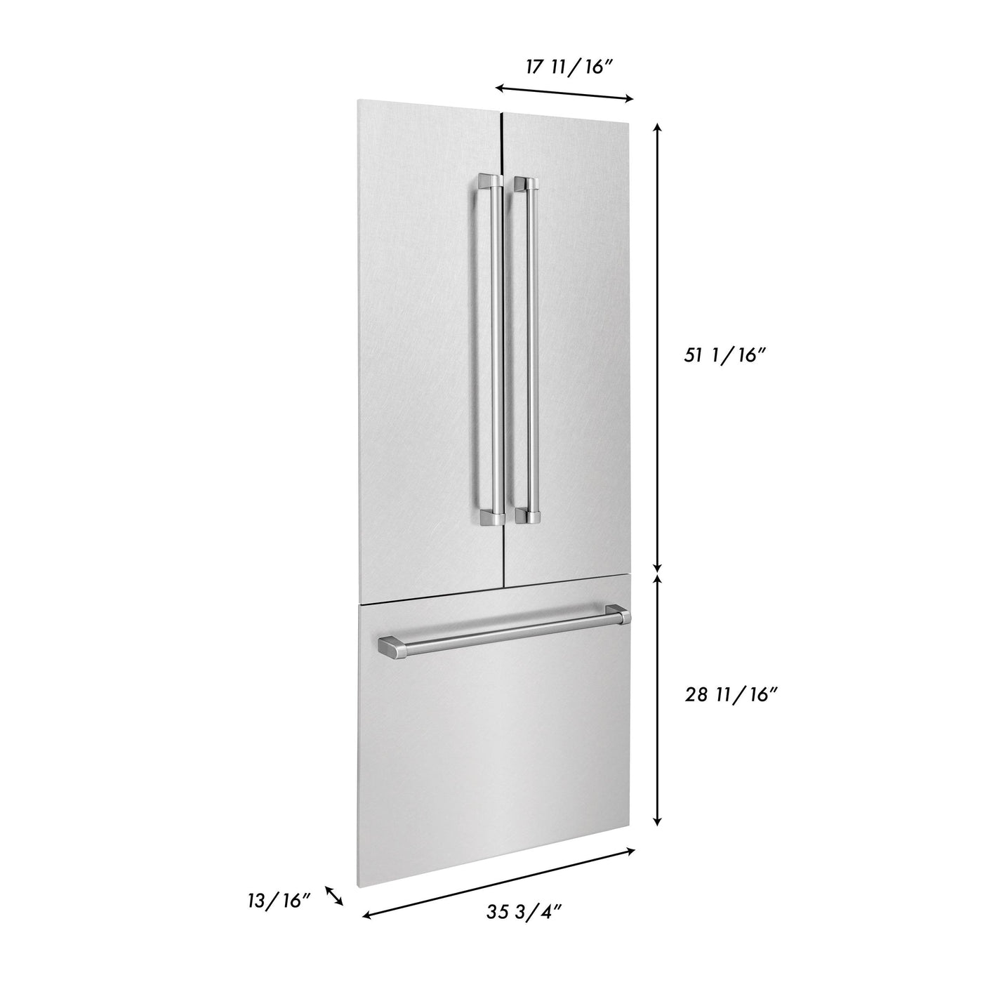 Refrigerator Panel in Fingerprint Resistant Stainless Steel (RPBIV-SN-36)