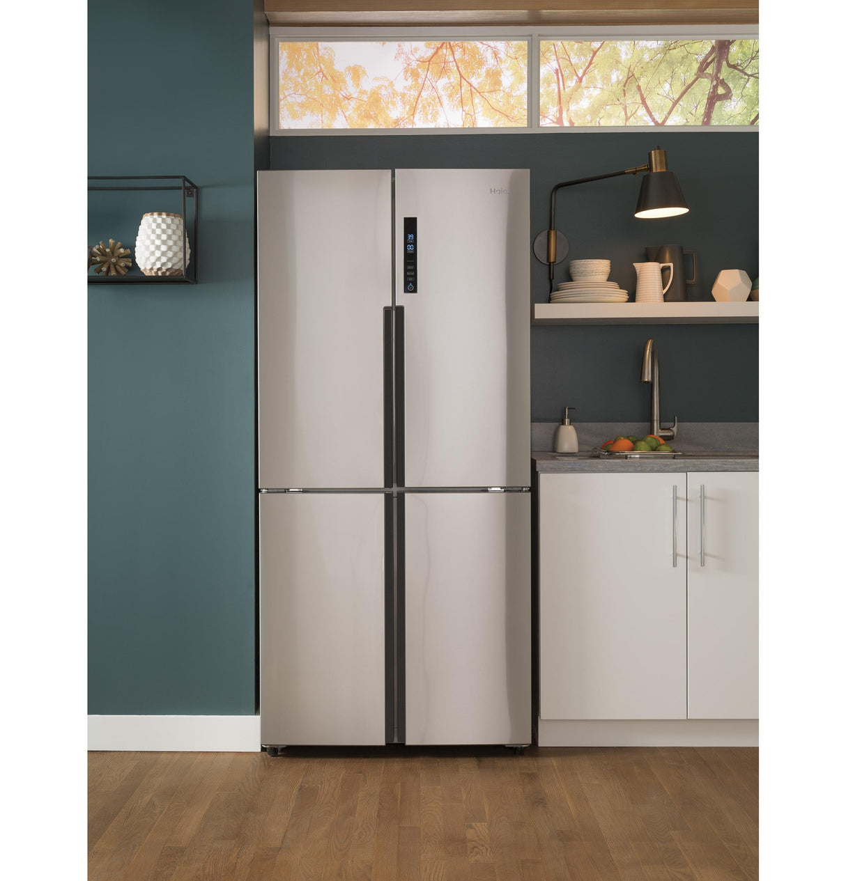 Haier ENERGY STAR® 16.4 Cu. Ft. Quad Door Refrigerator