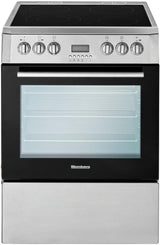 24in Electric, convection w/fan and circular element, smooth top 4 zone, stainless