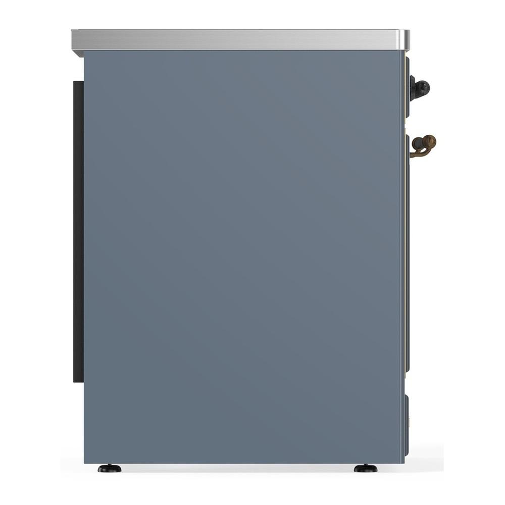 ILVE UMIB30QNR3BGB Majestic III 30 inch Induction Range with 4 Elements, 4 cu. ft. Oven Capacity (Solid Door, Blue Grey, Burnished)