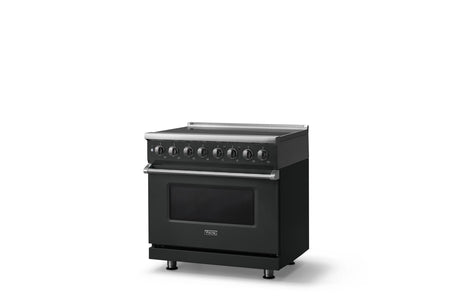36"W. Induction Range (Finish: Antique Bronze, Trim: Polished Chrome)