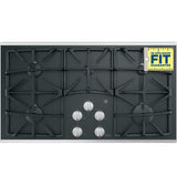 GE® 36" Built-In Gas on Glass Cooktop with 5 Burners and Dishwasher Safe Grates