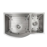 ZLINE 33 in. Aspen Undermount Double Bowl Stainless Steel Kitchen Sink with Bottom Grid (SC30D-33)