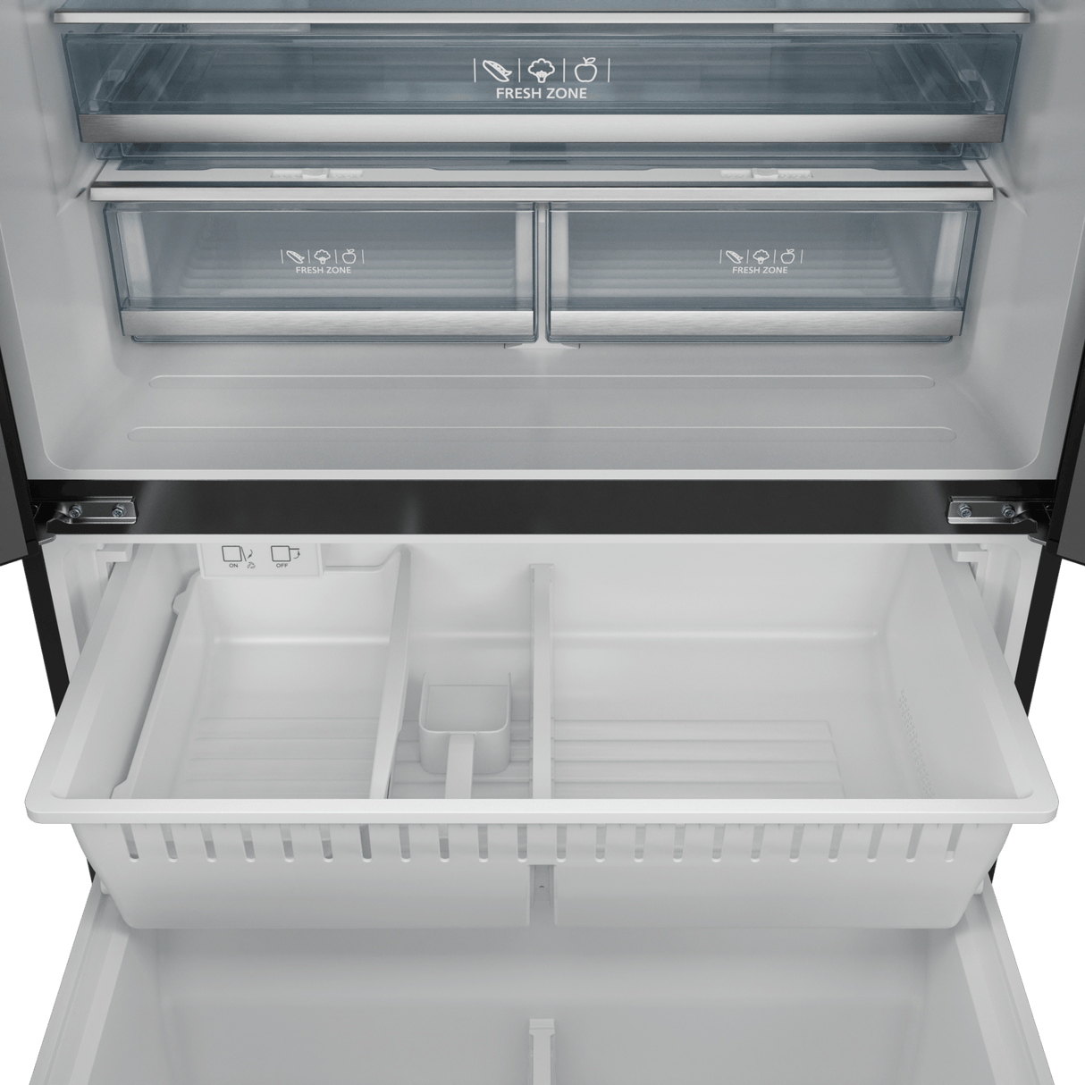 36 Inch 20.3 Cu Ft French Door Counter Depth Refrigerator With Ice Maker In Black/rose Gold  Gordon Ramsay Series