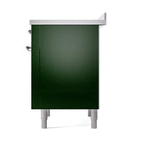 ILVE UNI366QNMPEGC Nostalgie II Noblesse 36 inch Induction Range (Solid Door, Emerald Green, Chrome)