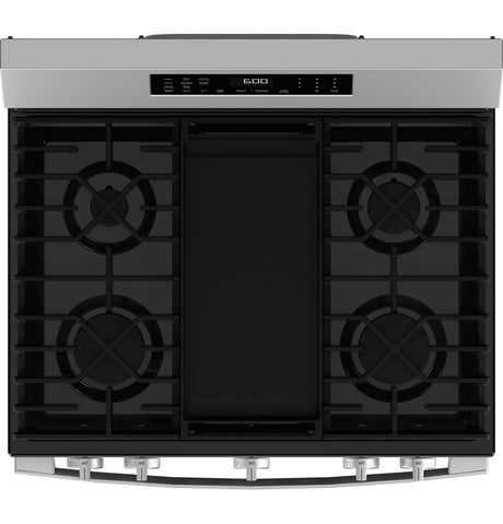 GE® 30" Free-Standing Gas Convection Range with No Preheat Air Fry and EasyWash™ Oven Tray