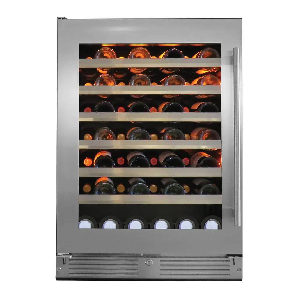 24" Wine Cooler 1 Zone SS Glass LH