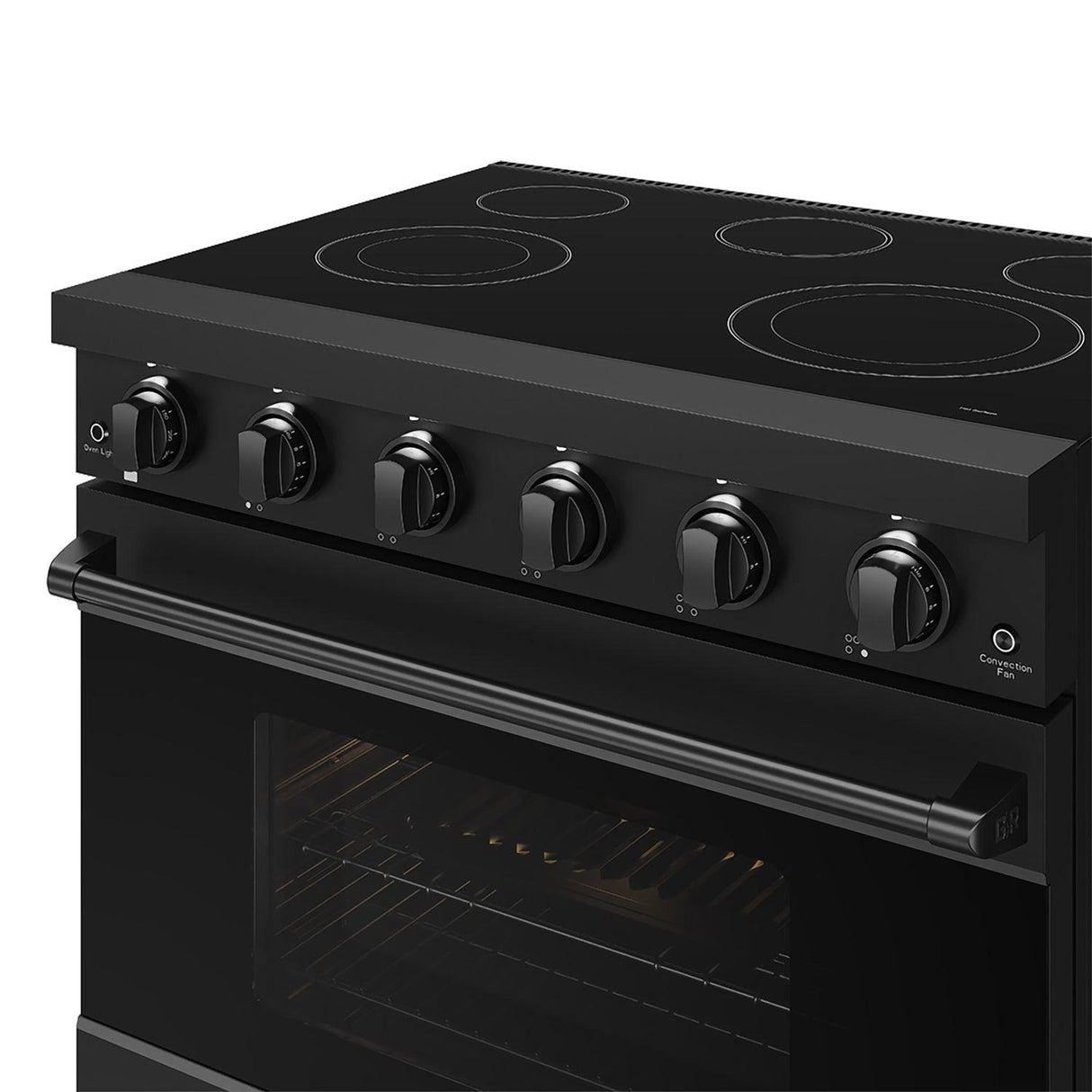 36 Inch Professional Electric Range In Black  Gordon Ramsay Series