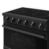36 Inch Professional Electric Range In Black  Gordon Ramsay Series