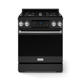 30 Inch Professional Gas Range With Tilt Panel Touch Control In Matte Black/stainless Steel  Gordon Ramsay Series