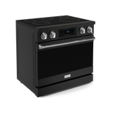 36 Inch Professional Electric Range With Tilt Panel Touch Control In Black/stainless Steel  Gordon Ramsay Series