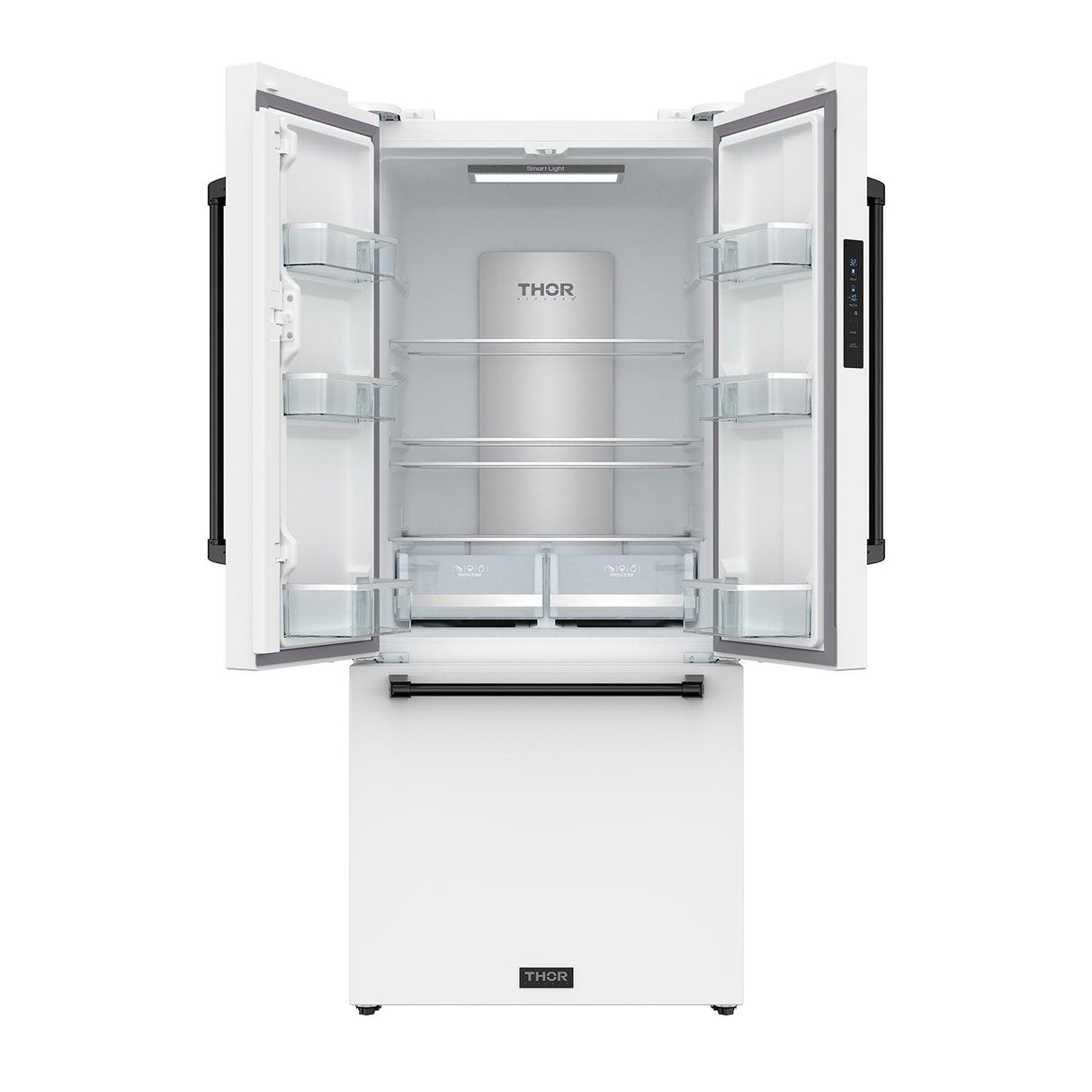 30 Inch French Door Counter Depth Refrigerator With Ice Maker - White/black  Gordon Ramsay Series