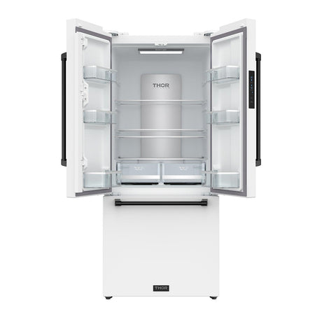 30 Inch French Door Counter Depth Refrigerator With Ice Maker - White/black  Gordon Ramsay Series