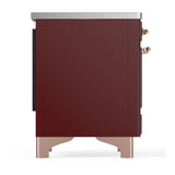 ILVE UMIB36NR3BUP Majestic III 36 inch Induction Range with 6 Elements, 3.5 cu. ft. Total Oven Capacity (Triple Glass Door, Burgundy, Copper)