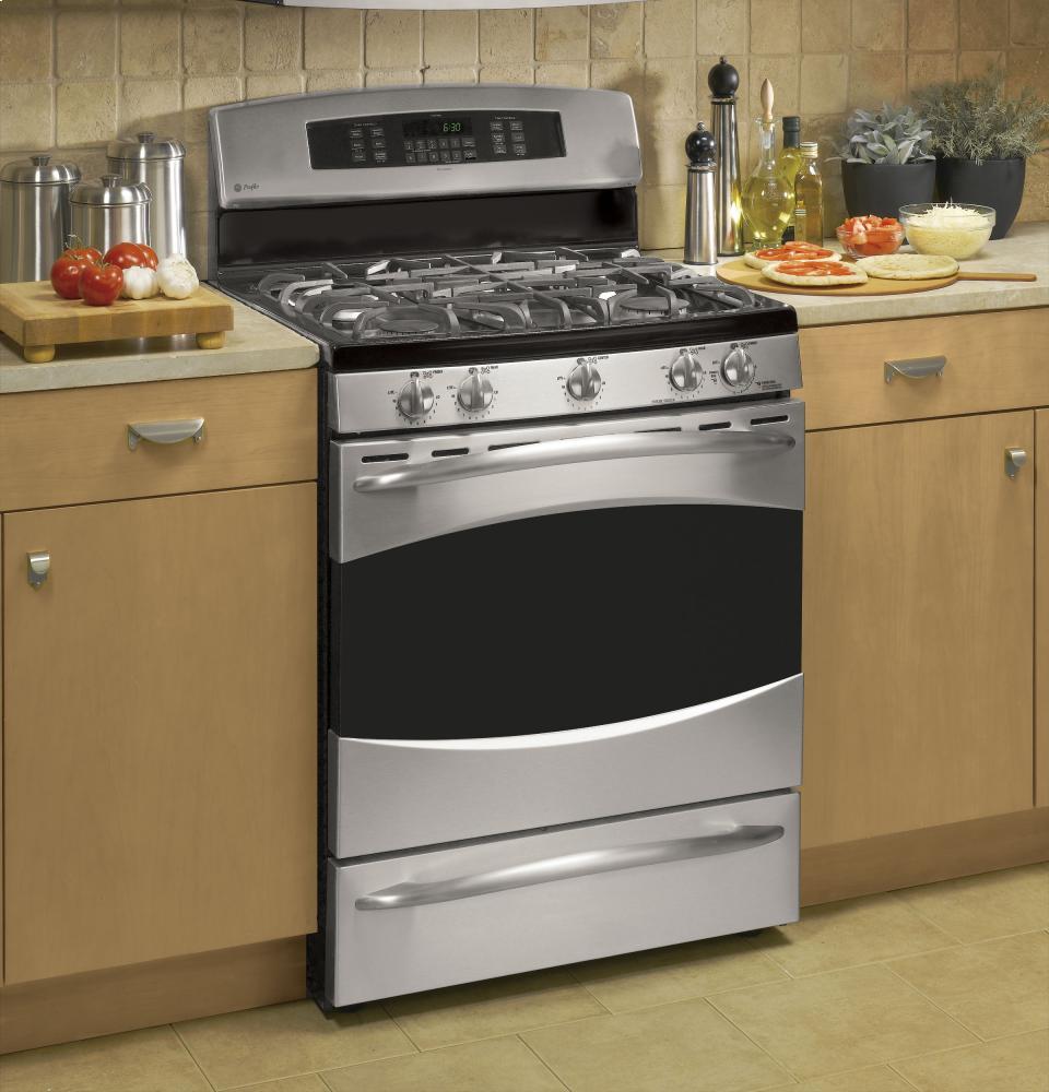 GE Profile 30" Free-Standing Self Clean Convection Gas Range with Warming Drawer