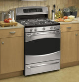 GE Profile 30" Free-Standing Self Clean Convection Gas Range with Warming Drawer