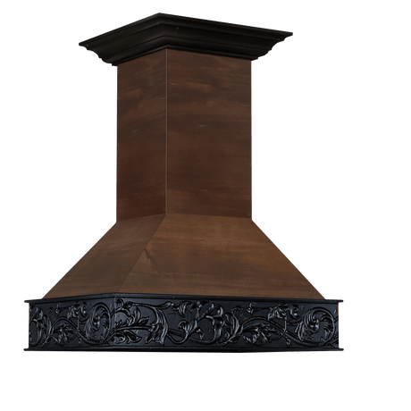 ZLINE 36" Wooden Wall Mount Range Hood in Antigua and Walnut (9373AR-36)