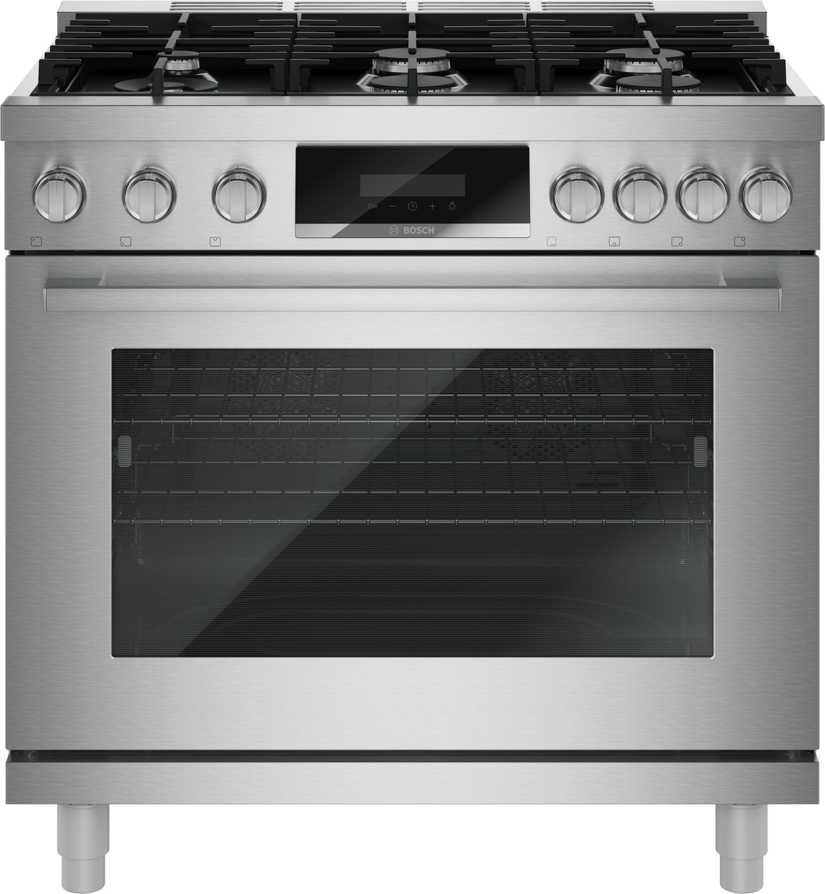 800 Series, Dual fuel freestanding range, 36'', Stainless steel