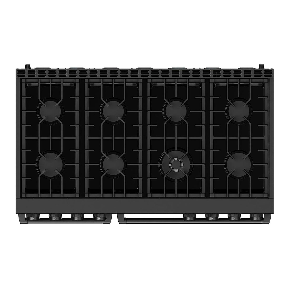 48 Inch Contemporary Professional Gas Range In Black