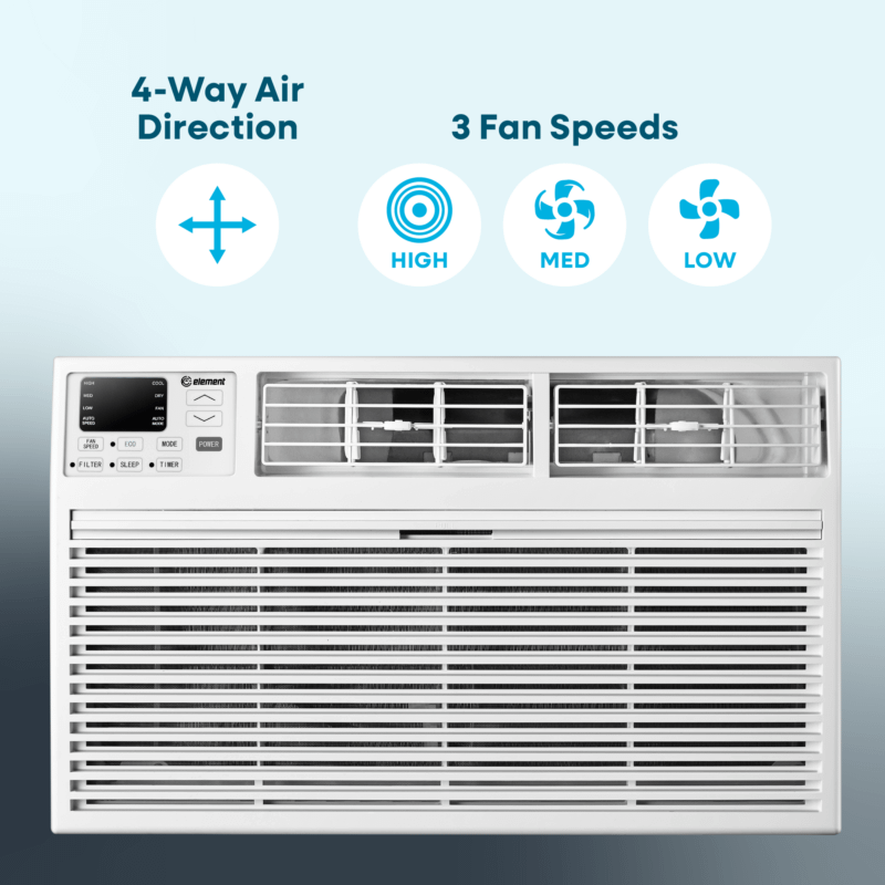 Element Through-the-Wall 10,000 BTU, 230V Air Conditioner - White (ETTW10EV)
