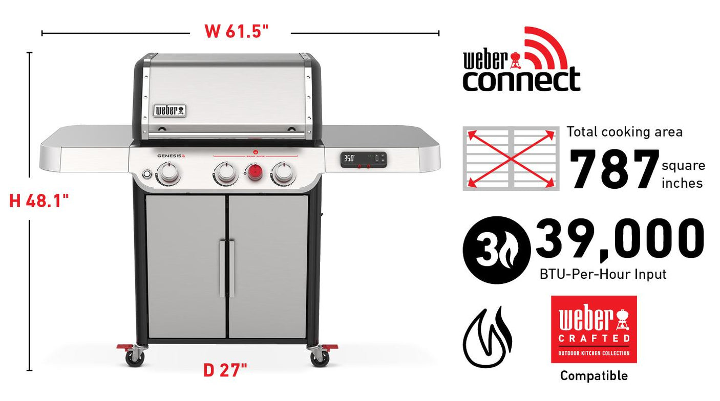 Genesis SX-325s Smart Gas Grill (Liquid Propane) - Stainless Steel
