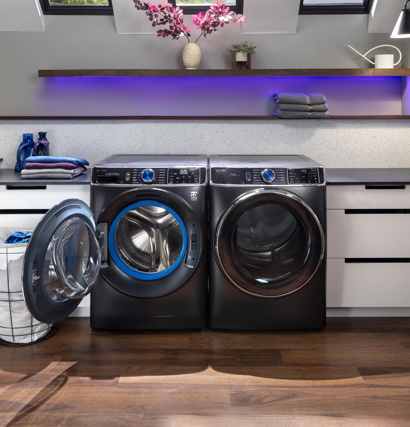 GE Profile™ 5.3 cu. ft. Capacity Smart Front Load ENERGY STAR® Steam Washer with Adaptive SmartDispense™ UltraFresh Vent System Plus™