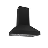 36" Professional Wall Mount Pyramid Range Hood In Black